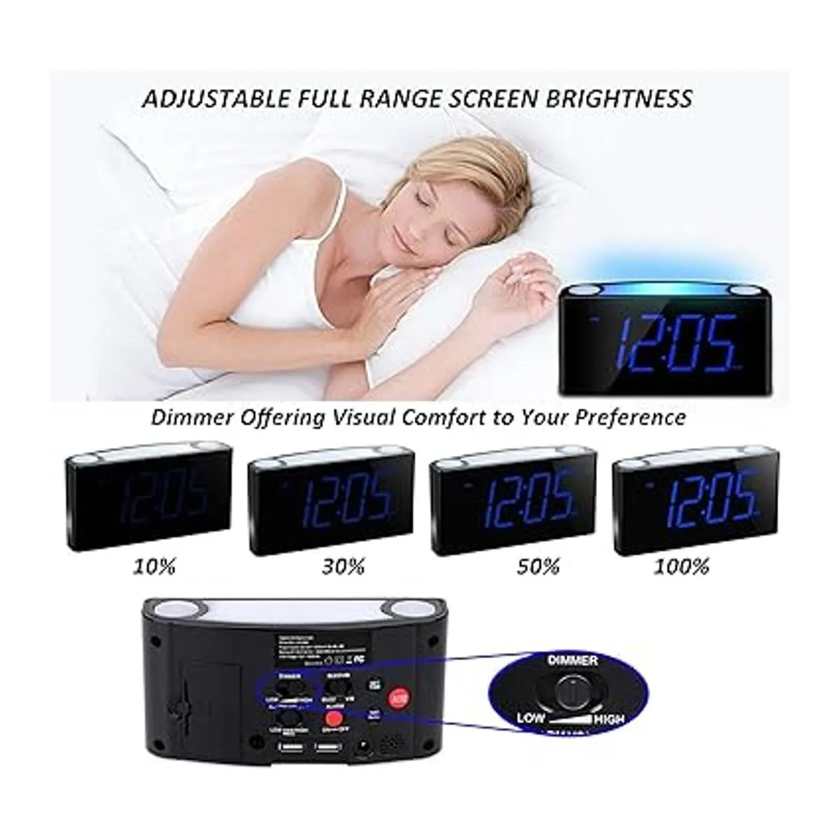 Reloj despertador vibratorio extra fuerte con agitador de_5