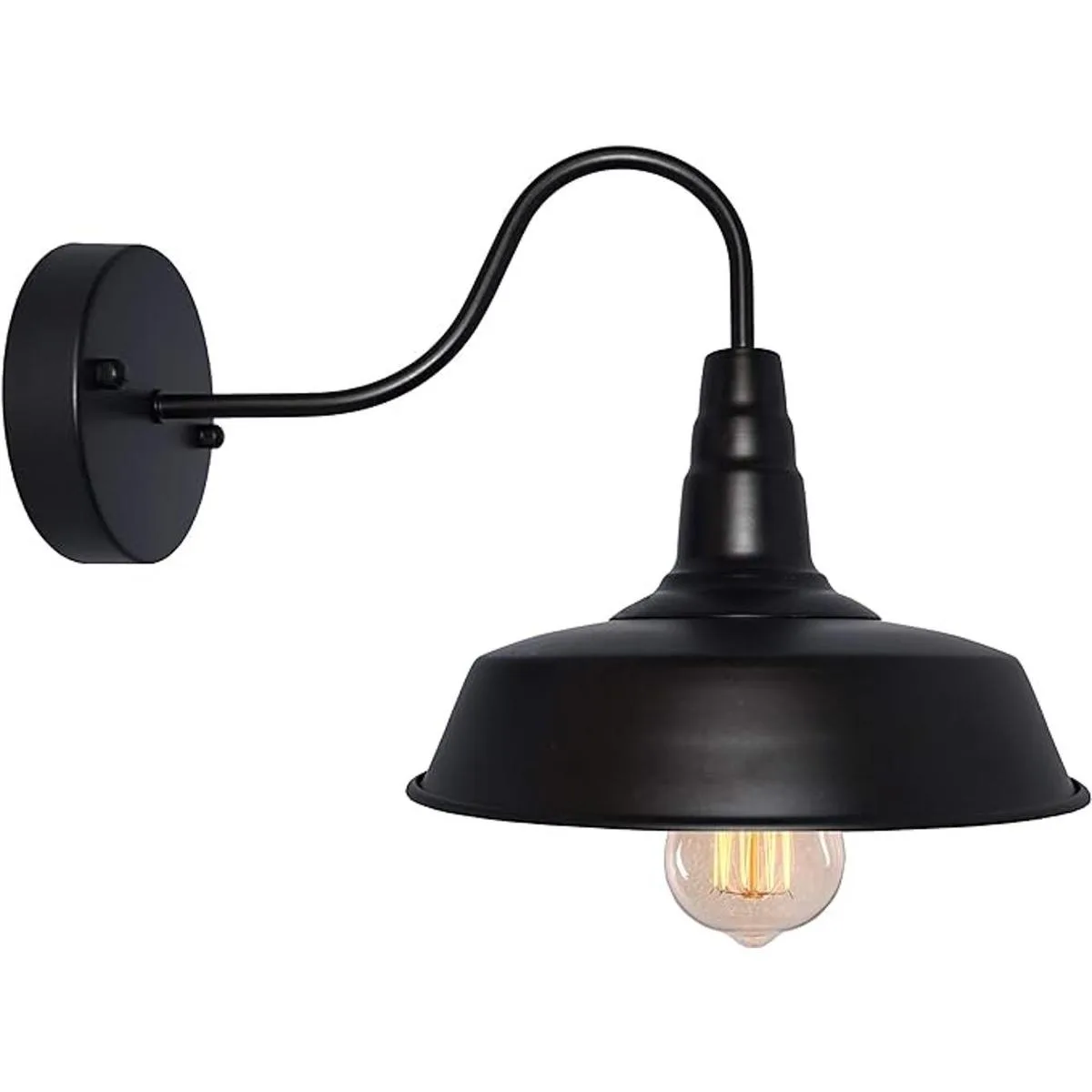 BRIGHTESS 80 Aplique de pared negro retro con cuello de_1