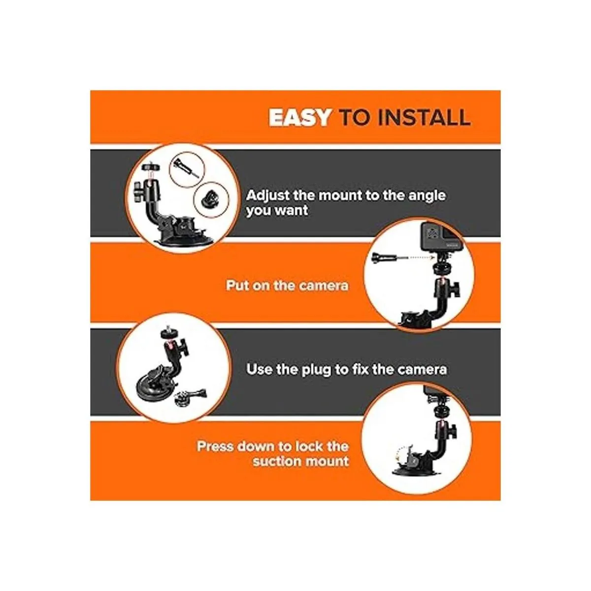 MiPremium Soporte de ventosa de coche para GoPro Hero 10_5