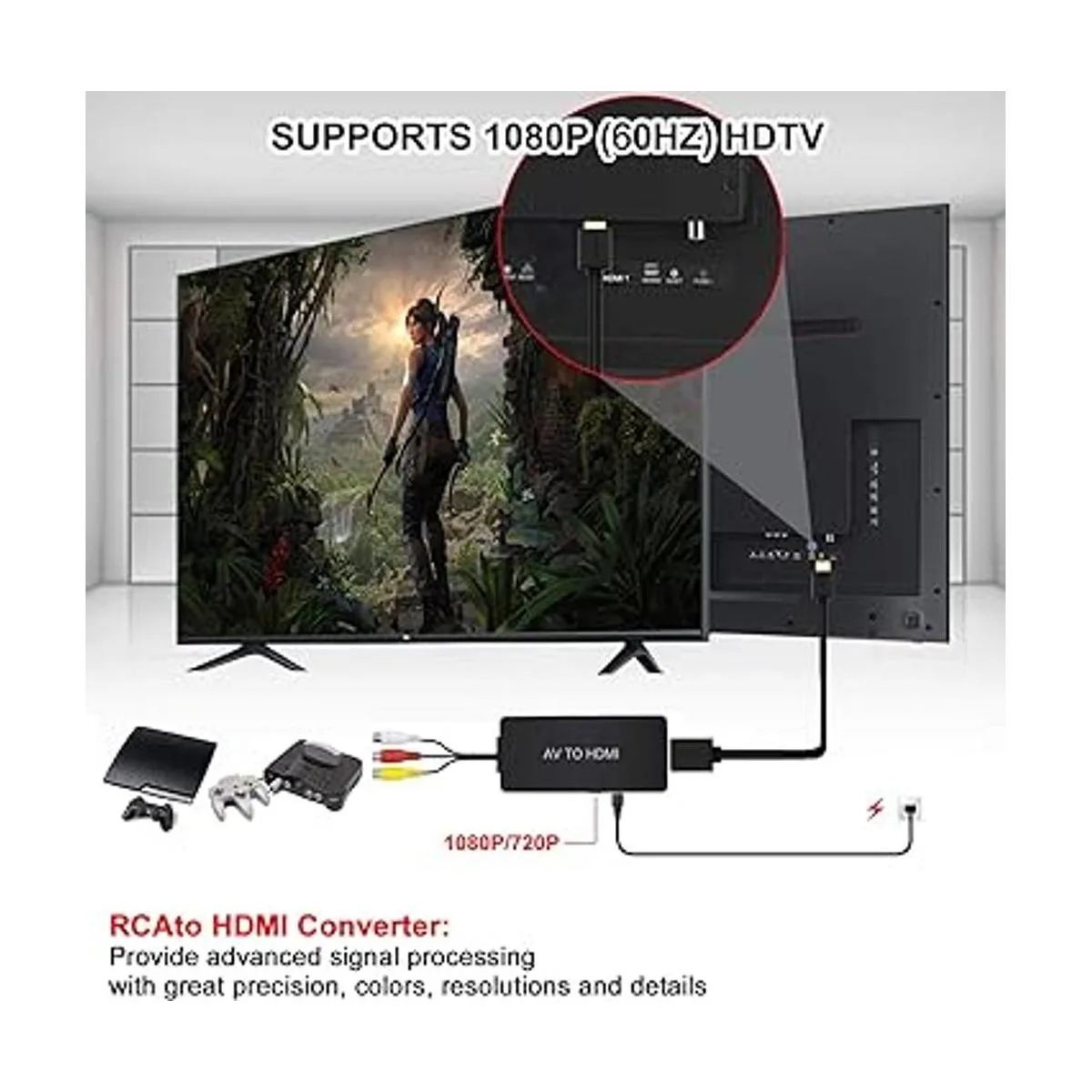 LVY Convertidor RCA a HDMI adaptador AV a HDMI_4