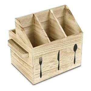 Ikee Design Soporte de utensilios de madera para cubiertos_1