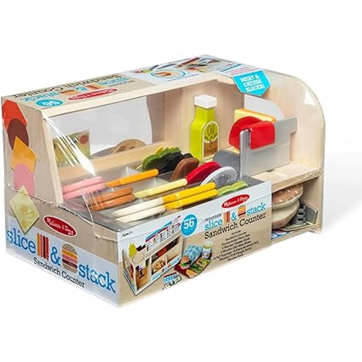 Melissa Doug Contador de sándwich de madera con