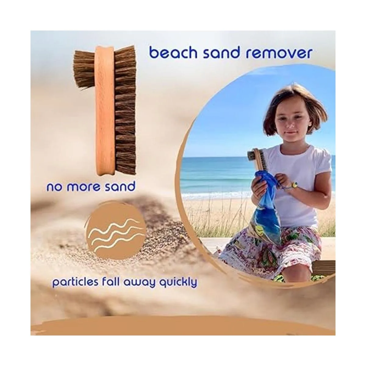 Beach Sandy Cepillo de arena 2 en 1 para la playa_2