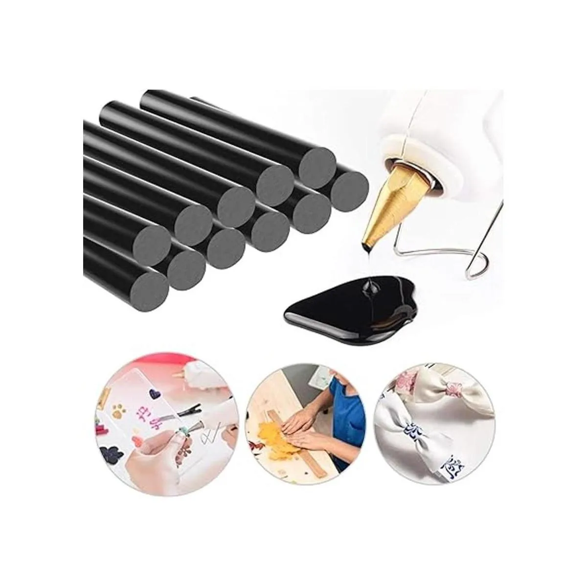 ENPOINT Barras de pegamento caliente color negro 3.93 x_3