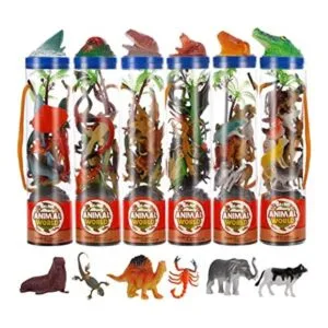 Liberty Imports Mini figura de animales en tubos juego de_1