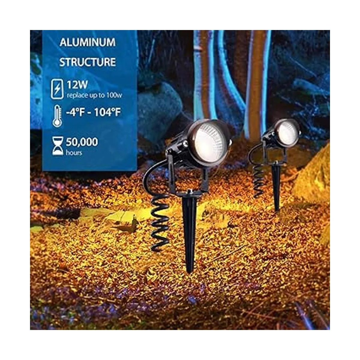 SUNVIE 12 W al aire libre LED foco de iluminación de