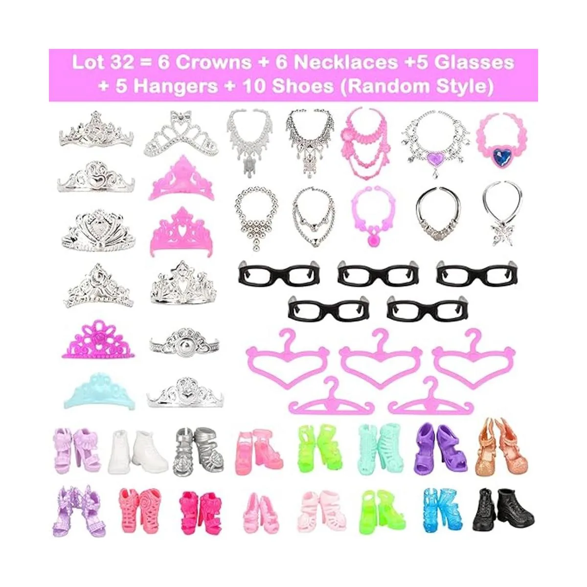 Ropa Barwa para muñeca 32 piezas de ropa y accesorios 10