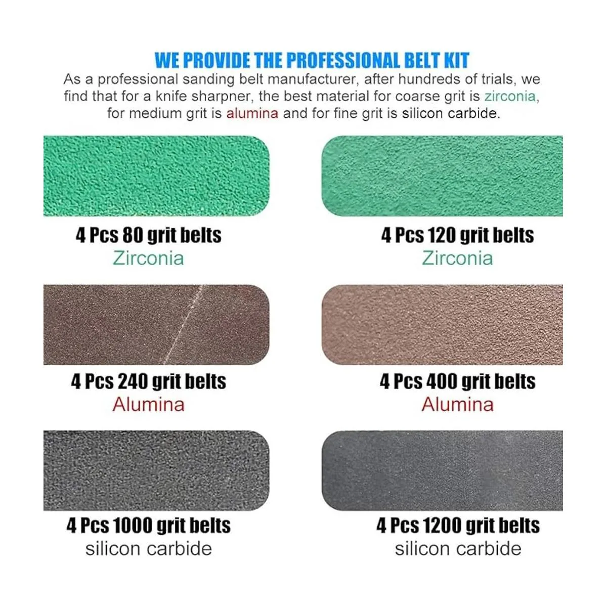 24 correas de lijado de afilador de cuchillos kit de_2
