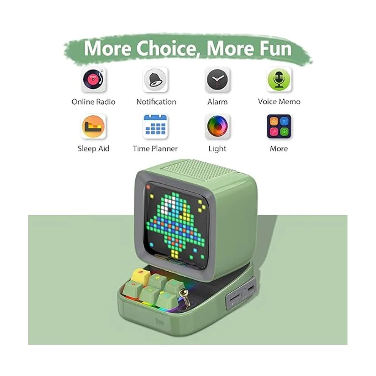 Divoom Ditoo Reloj programable con diseño de píxeles LED_5