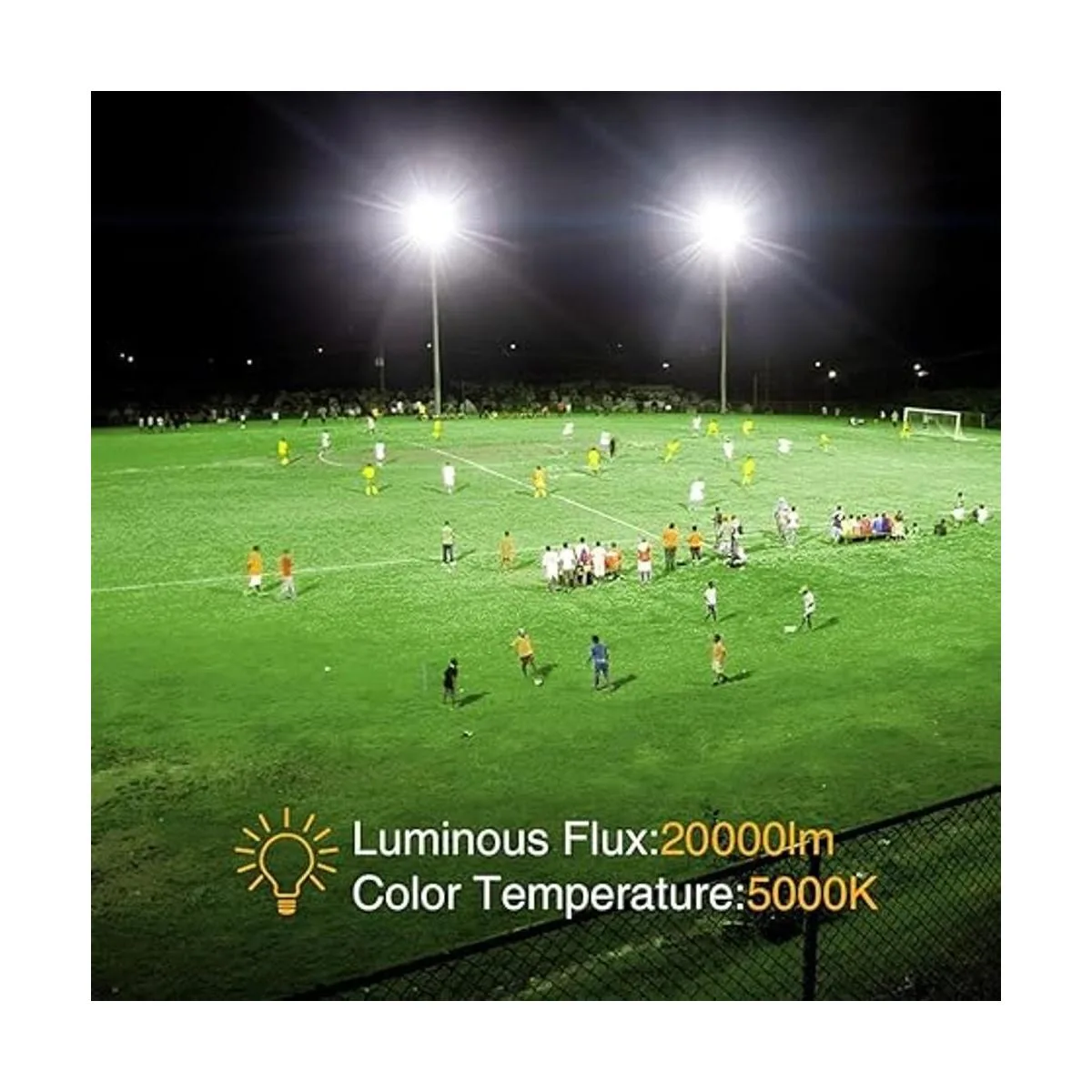 Onforu Paquete de 2 luces LED de inundación de 200 W_2