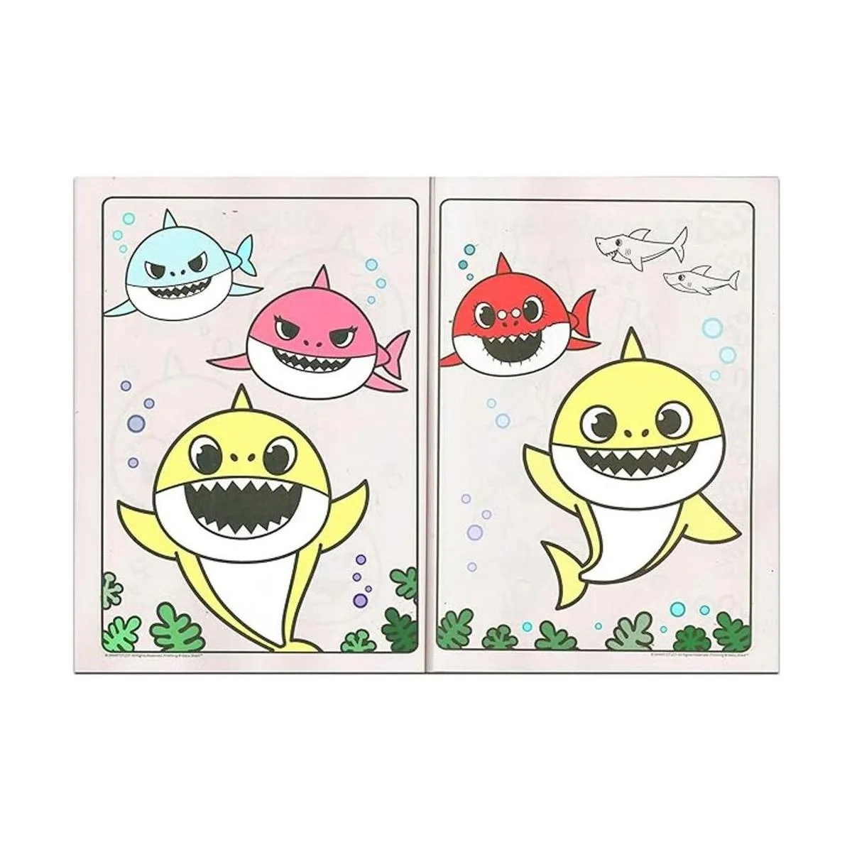 Juego de libro para colorear de tiburón para bebé incluye_2