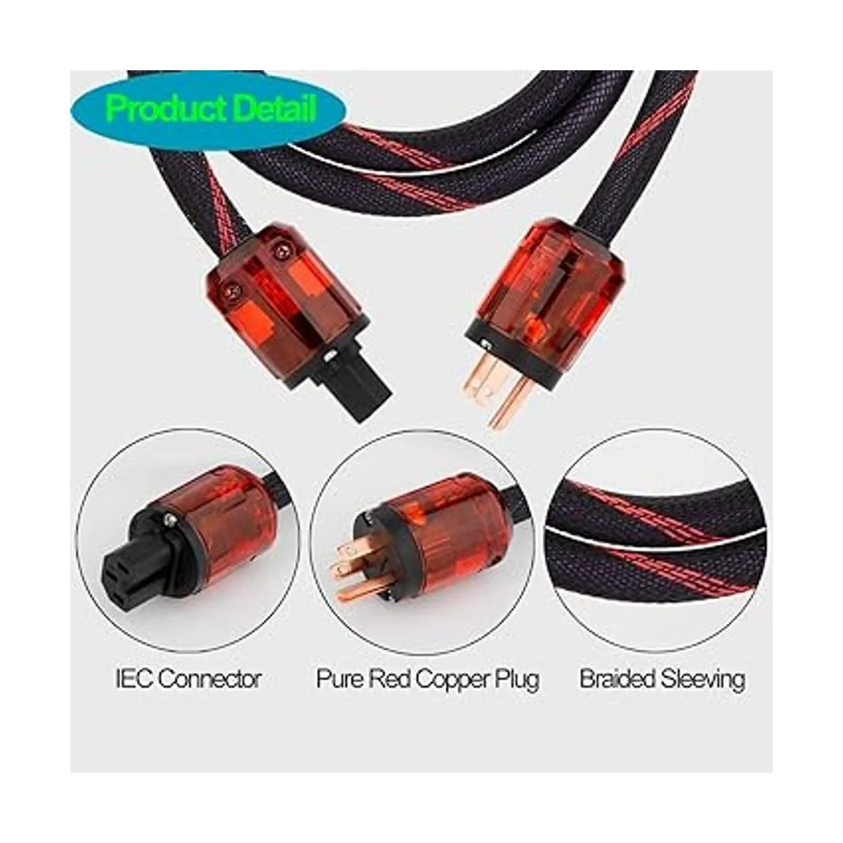 Monosaudio Cable de alimentación de CA de audio de alta_4