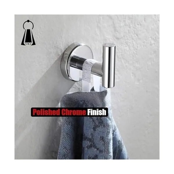 JQK Gancho cromado para toallas de baño gancho de acero_3