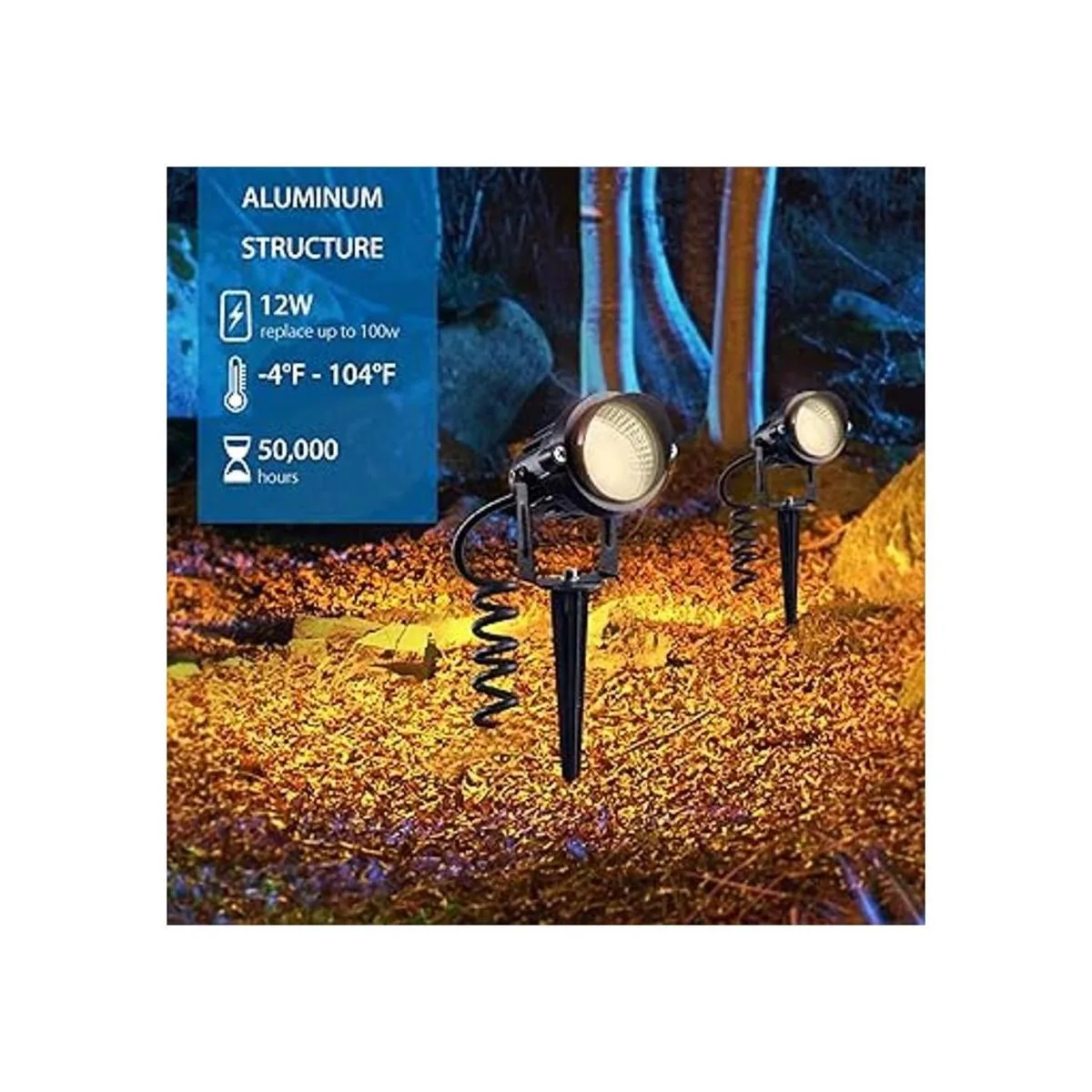 SUNVIE Iluminación LED de paisaje al aire libre de 12 W