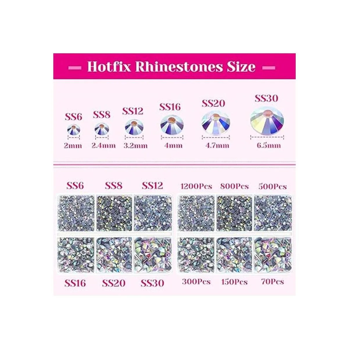 Cridoz 6040 piezas de diamantes de imitación en caliente