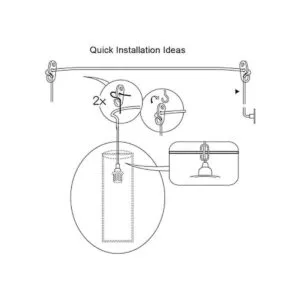 Kit de lámpara de cable de luz colgante cable de bombilla