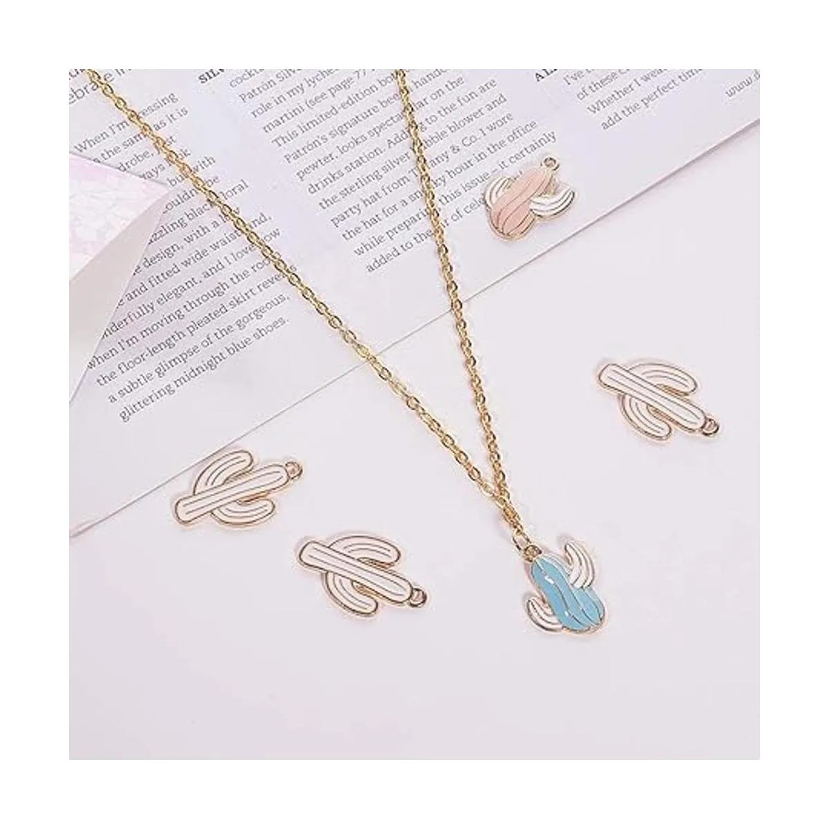 PH PandaHall 36 colgantes de cactus de 6 colores con