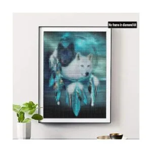 SKRYUIE Kits de pintura de diamante 5D con diseño de lobo_2