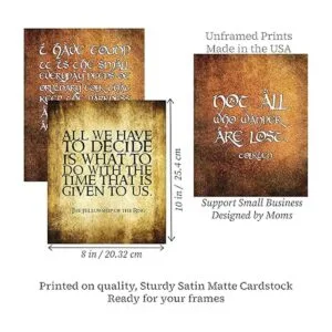 LOTR Not All Who Wander Are Lost Arte de pared con_3