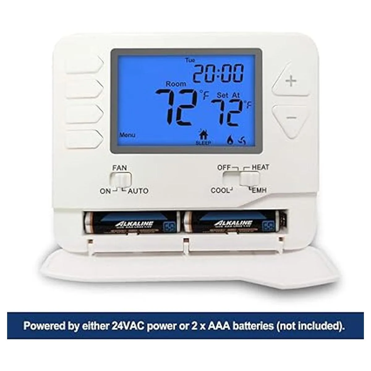 ELECTECK Heat Pump Thermostat with Large Digital LCD