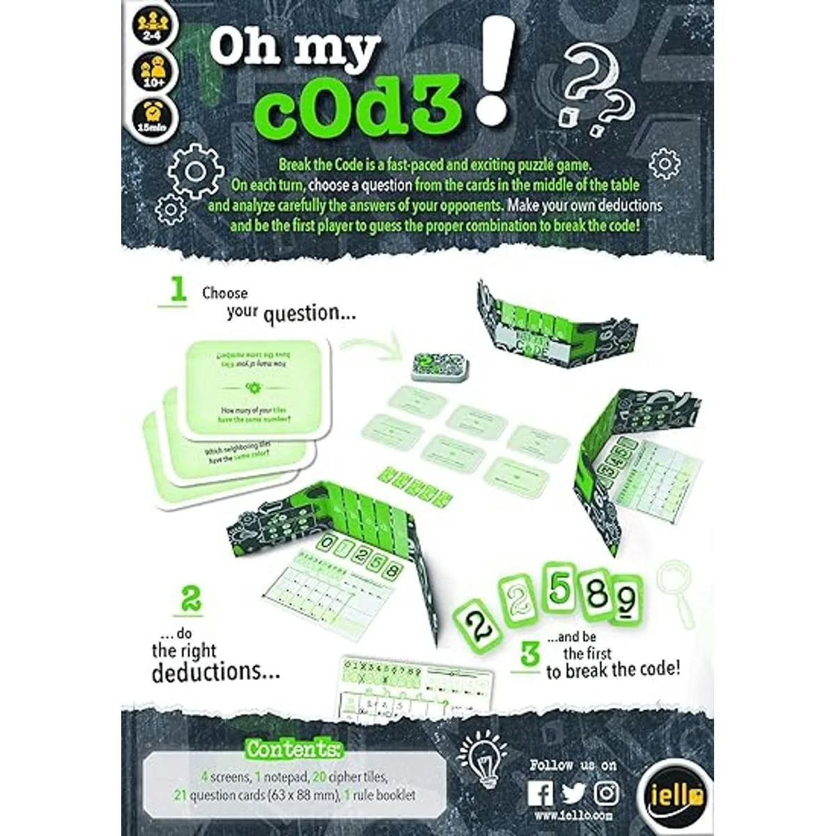 IELLO Rompe el código juego de mesa de estrategia duelo_5