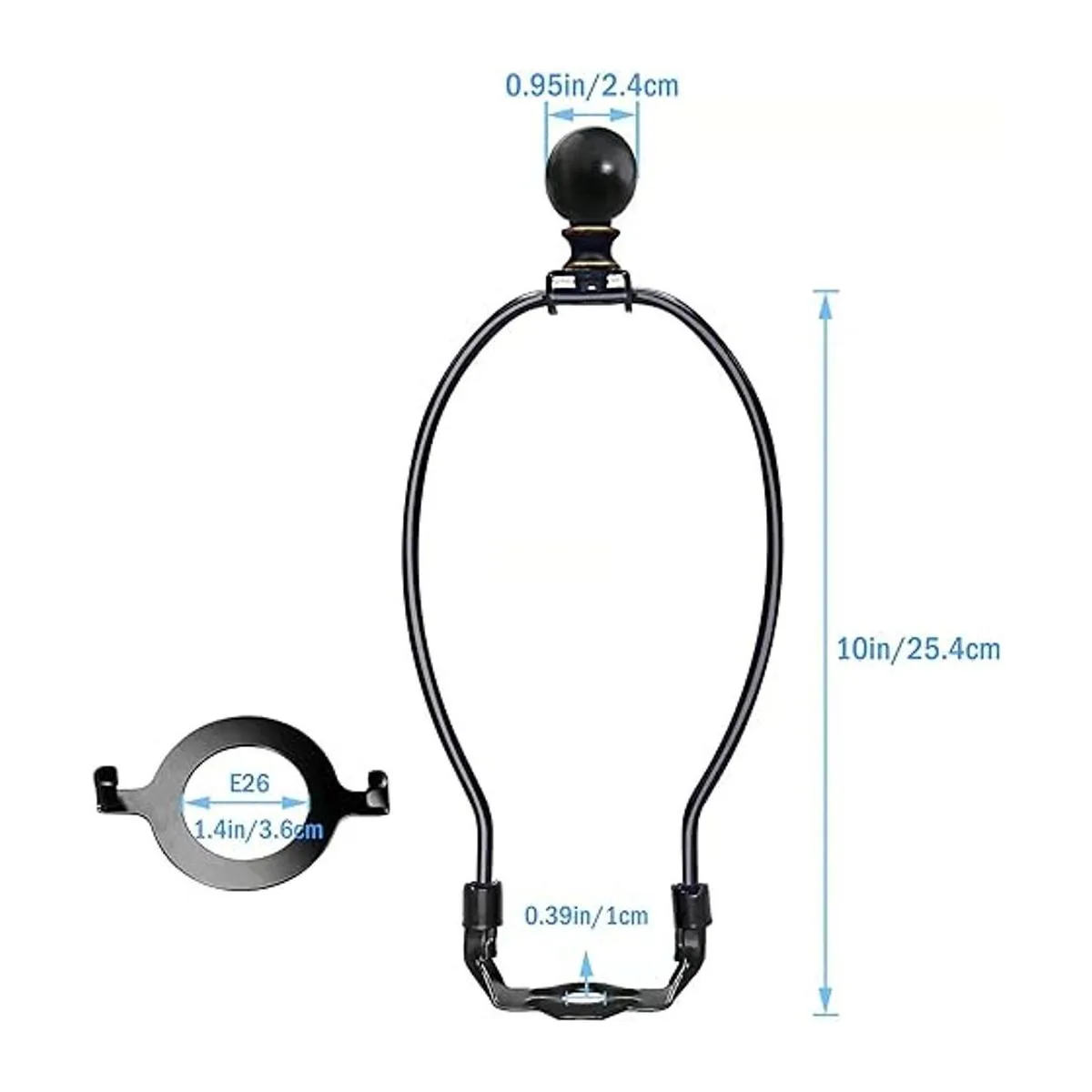 ECUDIS Lámpara de arpa con base de sillín y tornillo de_3