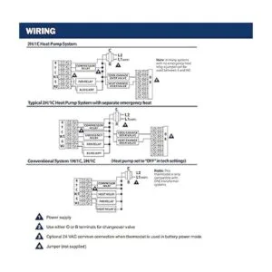 ELECTECK Heat Pump Thermostat with Large Digital LCD