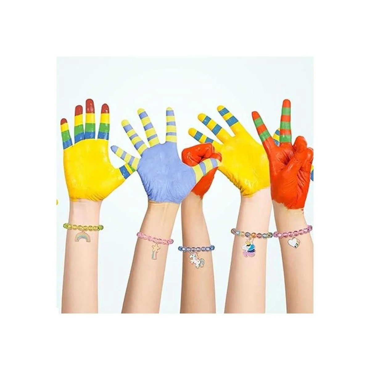 Hicarer Pulsera de unicornio colorida de 9 piezas_6