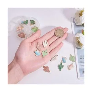 PH PandaHall 36 colgantes de cactus de 6 colores con