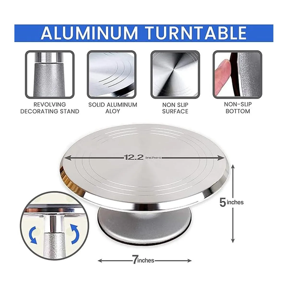 RFAQK Tocadiscos giratorios de aleación de aluminio 50 en_2