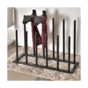 MyGift Organizador de botas de metal negro moderno