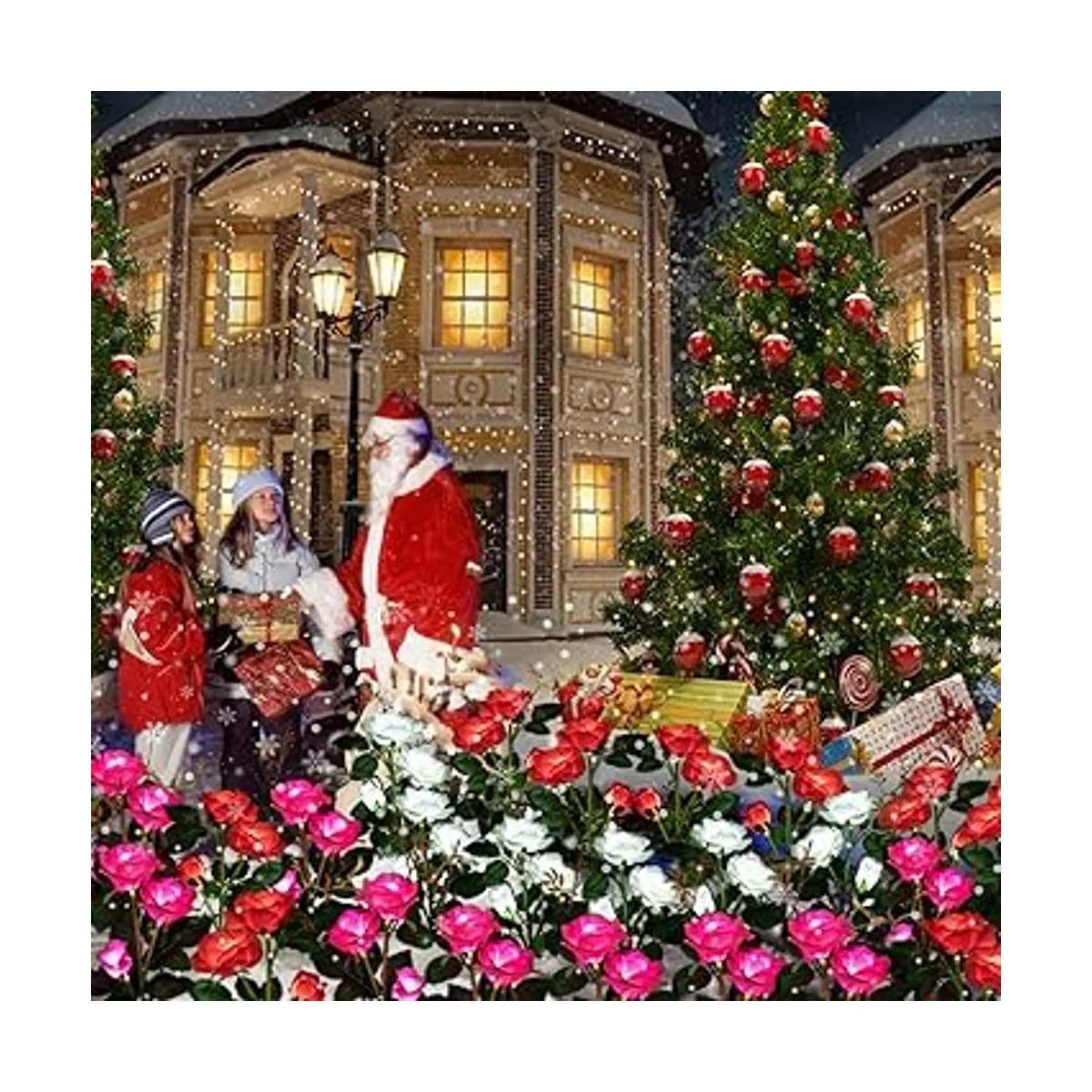 Luces solares para decoración de jardín con forma de_6