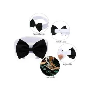 4 piezas de pajarita ajustable para mascotas cuello de