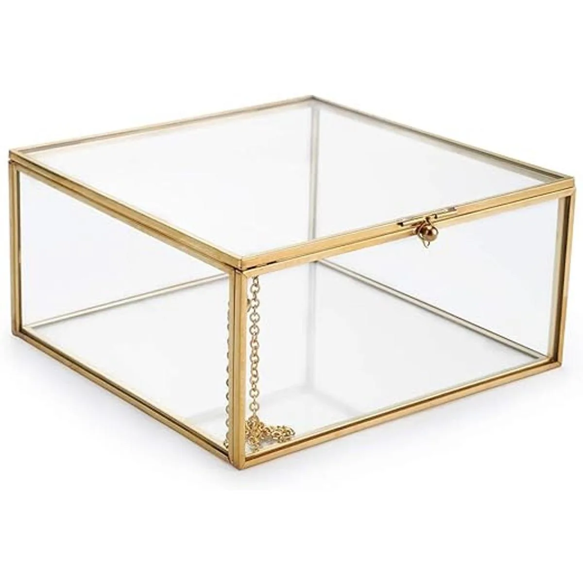 Hipiwe Caja organizadora de joyas de cristal vintage caja