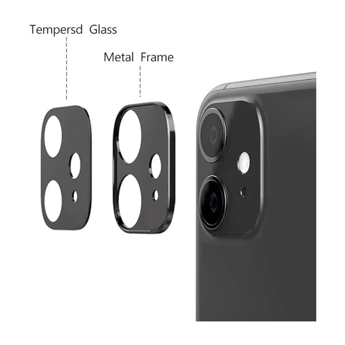 Paquete de 2 protectores de lente de cámara para iPhone_5