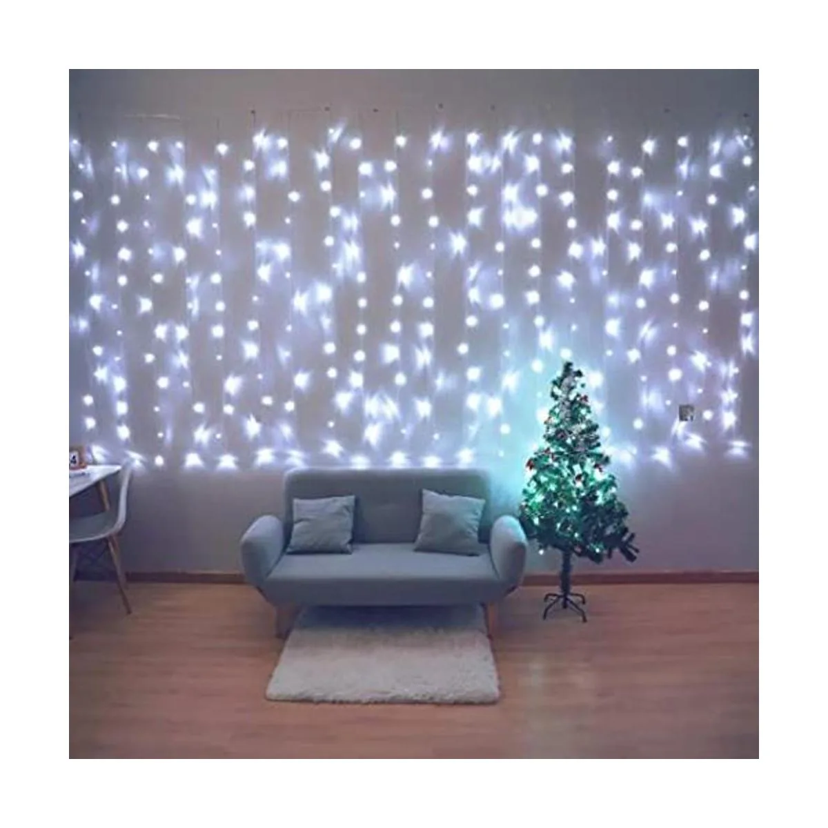 Fiee Luces de cortina de seguridad 13 x 6.5 pies cadena_1