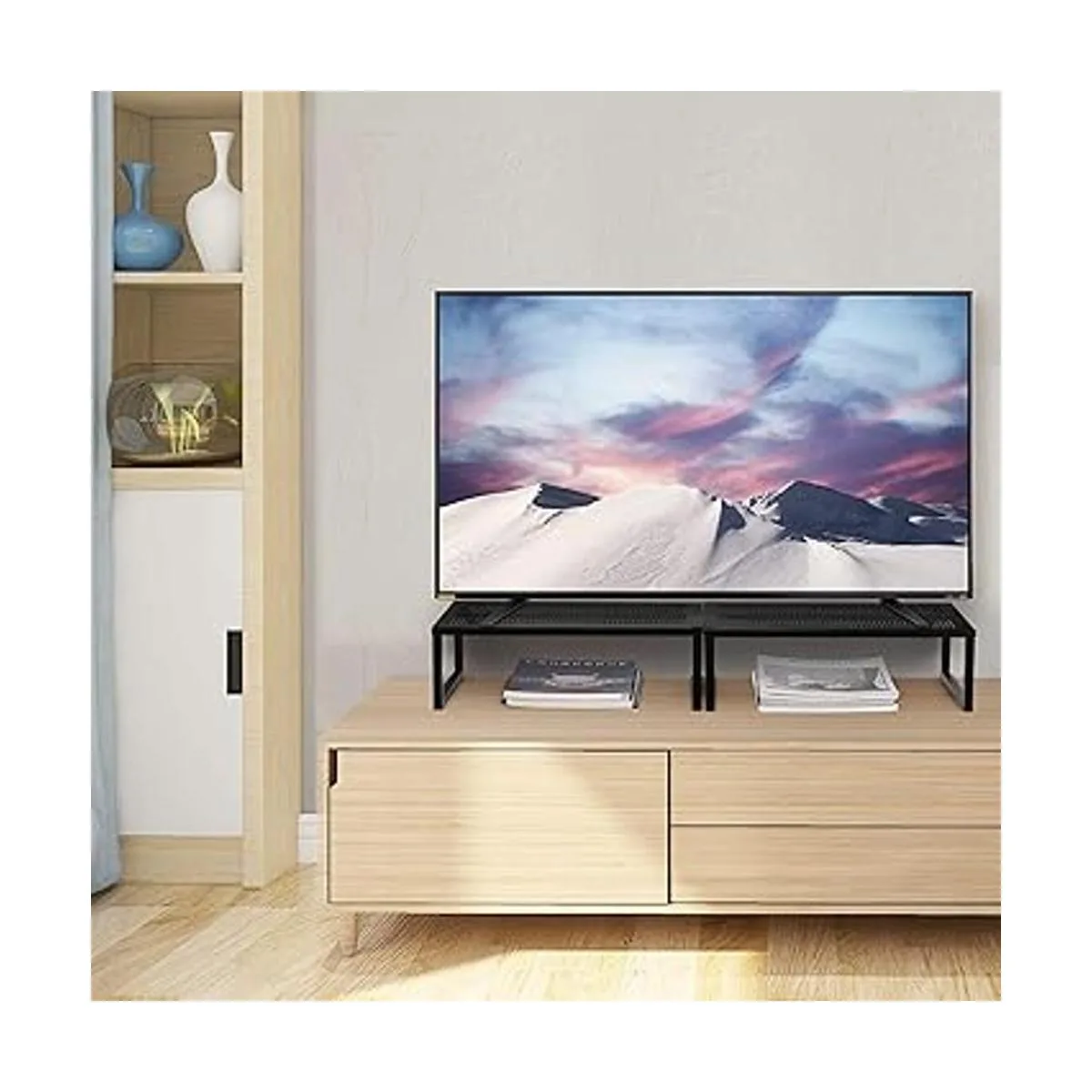 Paquete de 2 soportes elevadores de monitor Simple_5