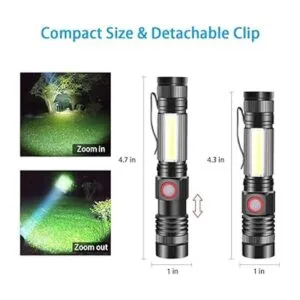 Linterna LED recargable 1000 lúmenes linterna magnética_2