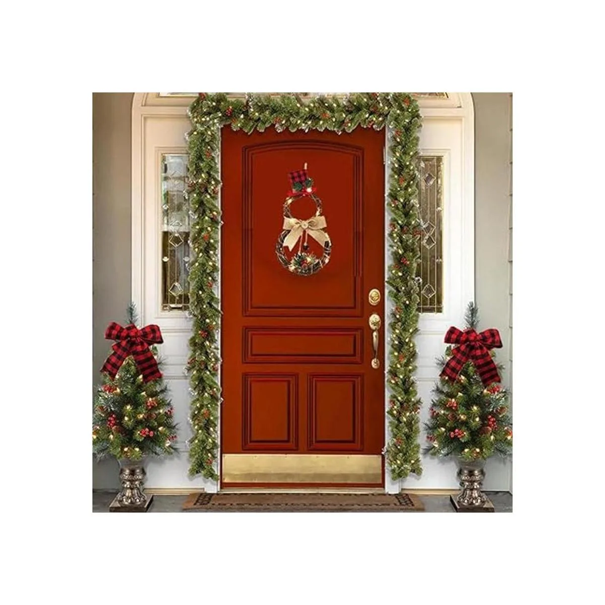 Cinta de arpillera navideña de 2.5 pulgadas cinta de