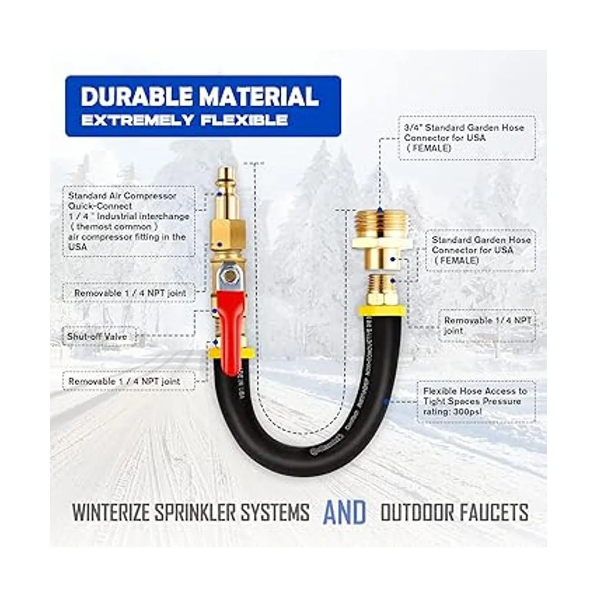 Kit de invierno para autocaravanas y adaptador de soplado