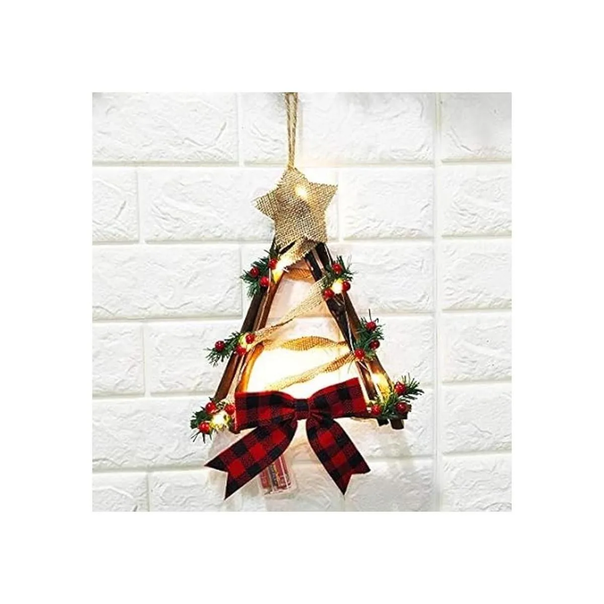 Cinta de arpillera navideña de 2.5 pulgadas cinta de