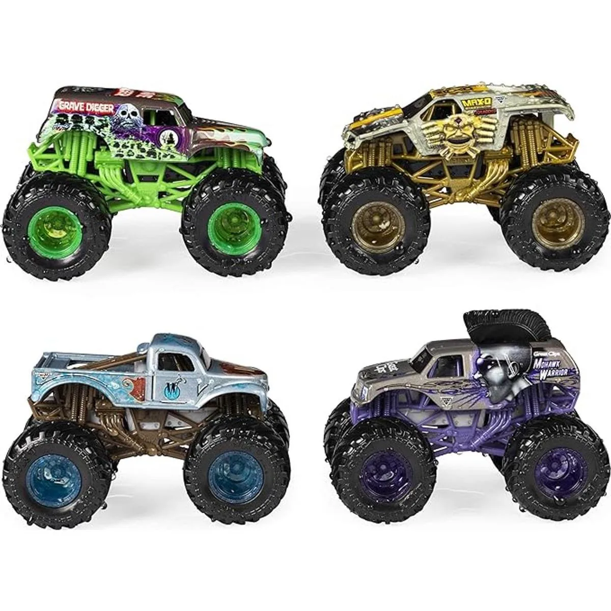 Monster Jam Reveal The Steel Paquete de 4 camiones_4