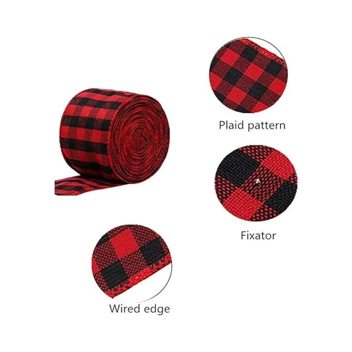 Cinta de arpillera navideña de 2.5 pulgadas cinta de