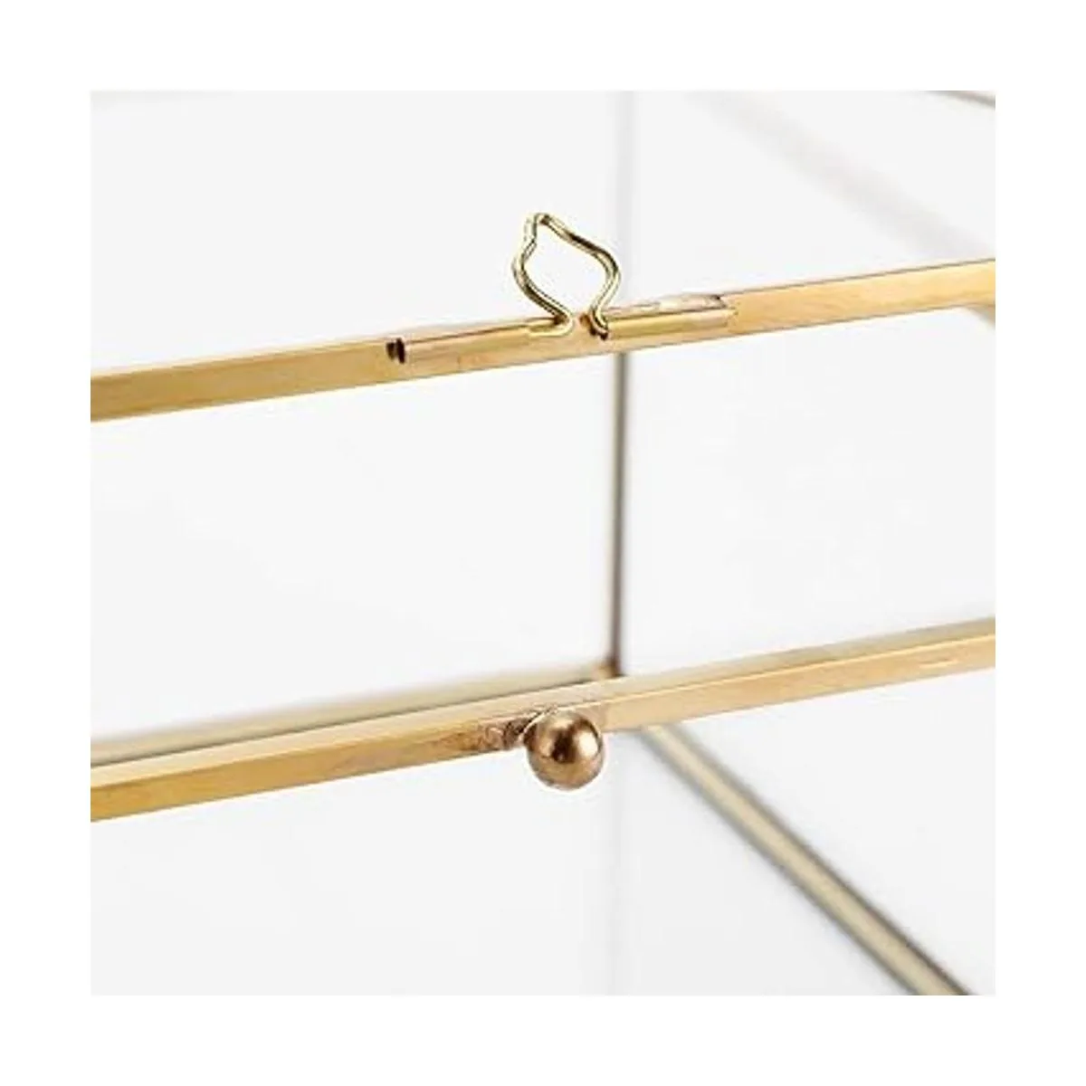 Hipiwe Caja organizadora de joyas de cristal vintage caja