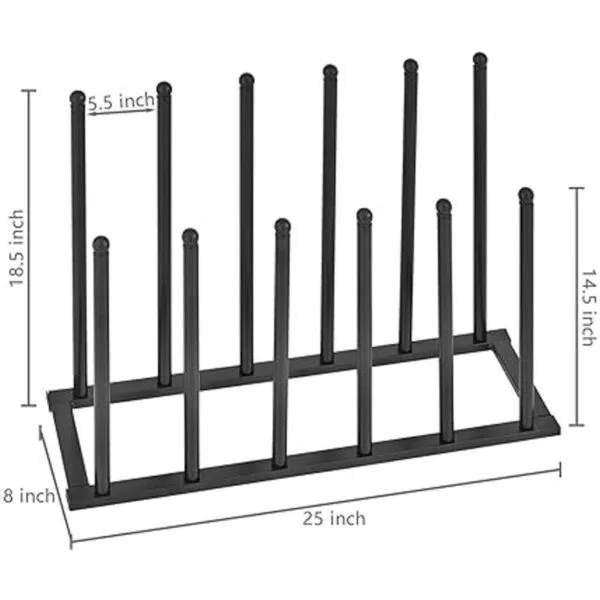 MyGift Organizador de botas de metal negro moderno