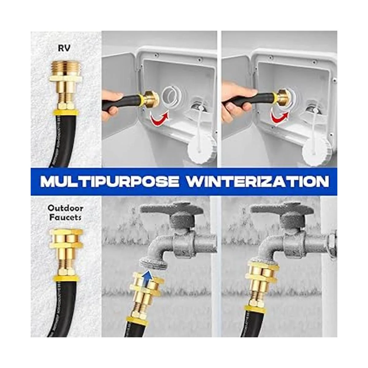 Kit de invierno para autocaravanas y adaptador de soplado
