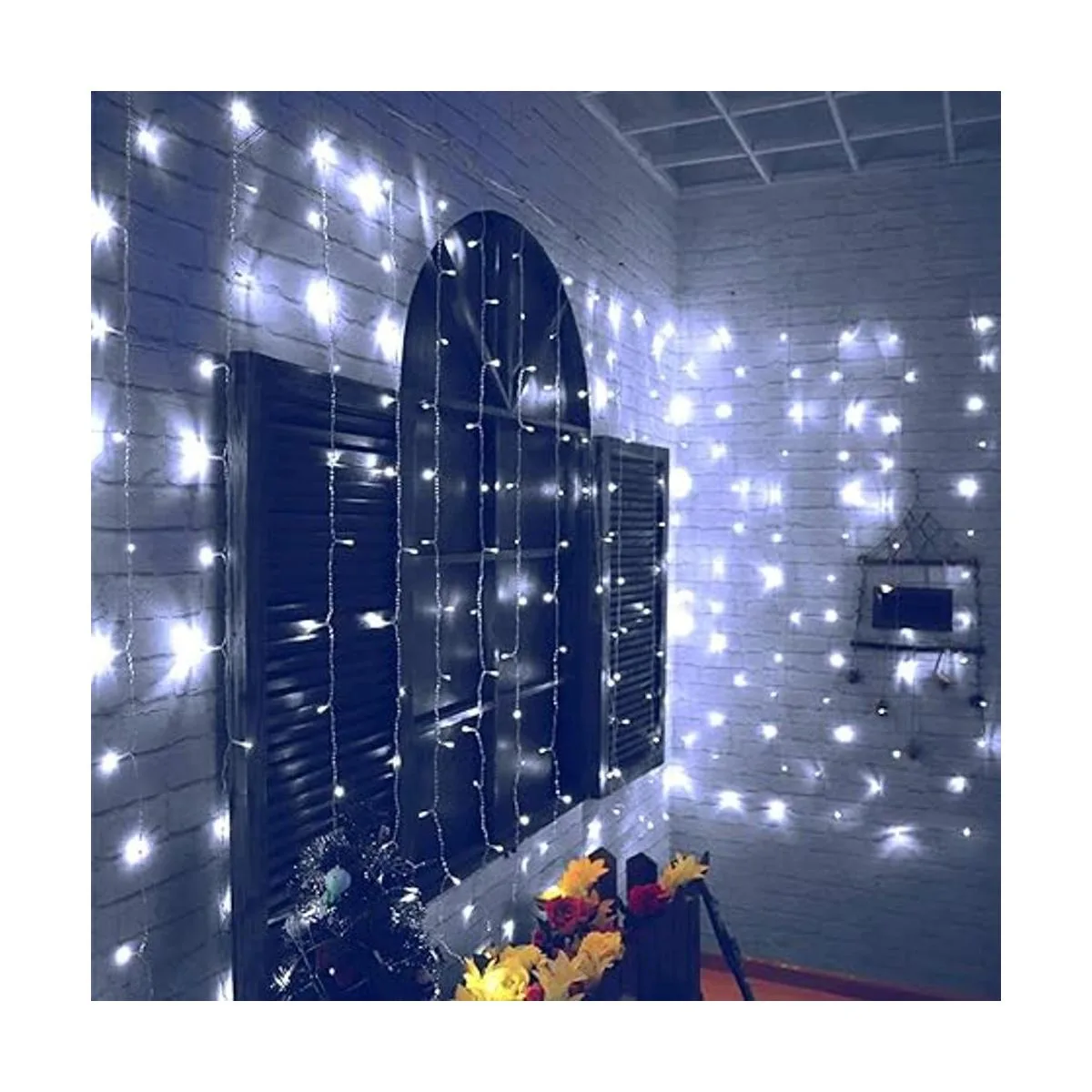 Fiee Luces de cortina de seguridad 13 x 6.5 pies cadena_2