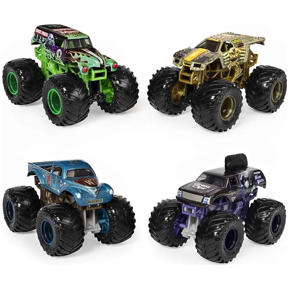 Monster Jam Reveal The Steel Paquete de 4 camiones_1