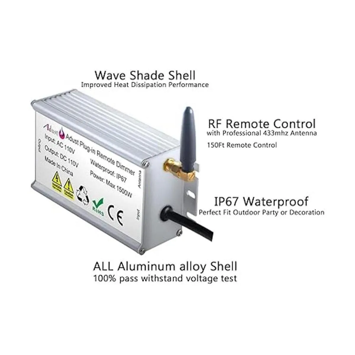 Regulador de luces para exteriores de 1500 W IP67_3