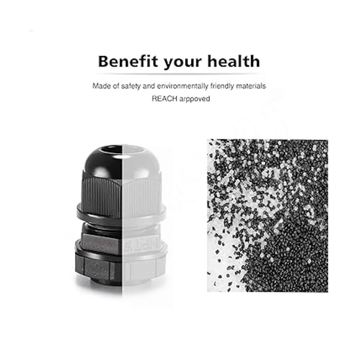 QILIPSU Prensaestopas de nailon NPT de 12 impermeable